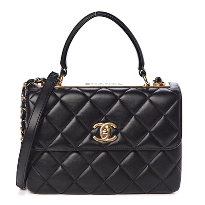 Chanel Lambskin Quilted Small Trendy CC Dual Handle Flap Bag Black 1 of 11