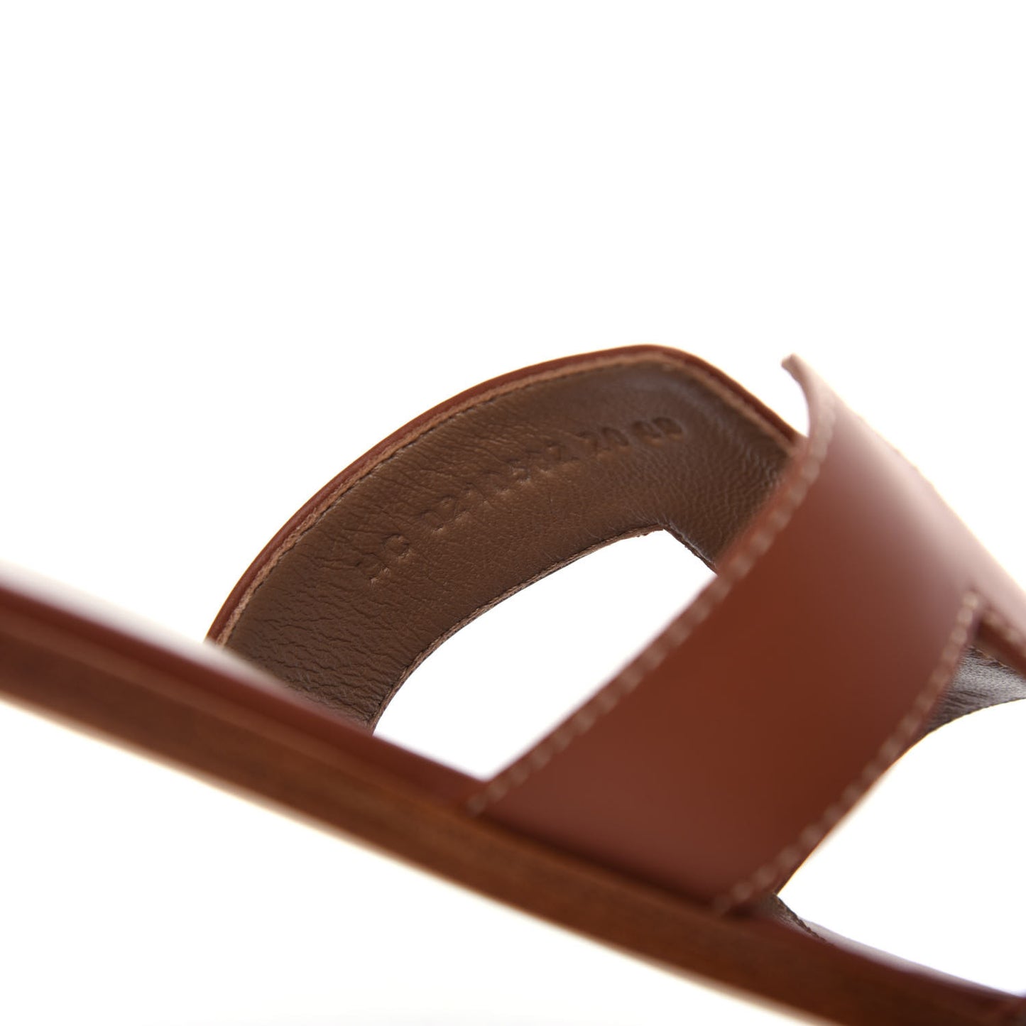 Box Calfskin Oran Sandals 38 Gold