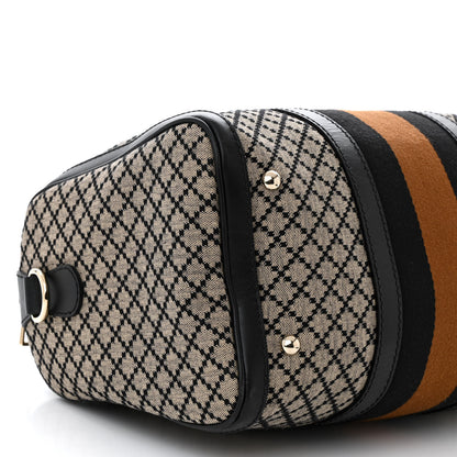 Gucci Diamante Vintage Web Medium Boston Black 9 of 10