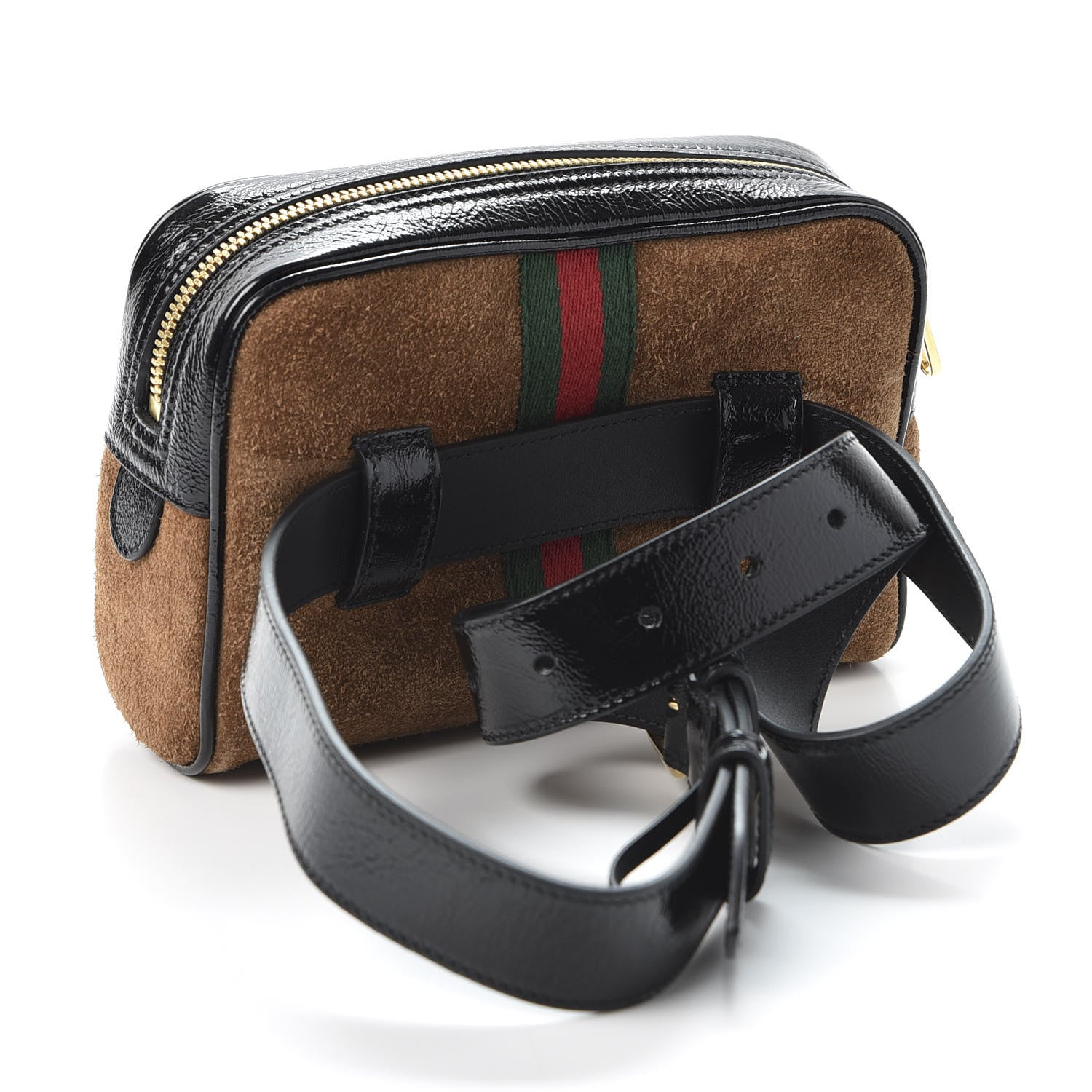 Gucci Suede Small Ophidia Belt Bag 85 34 Brown 2 of 10