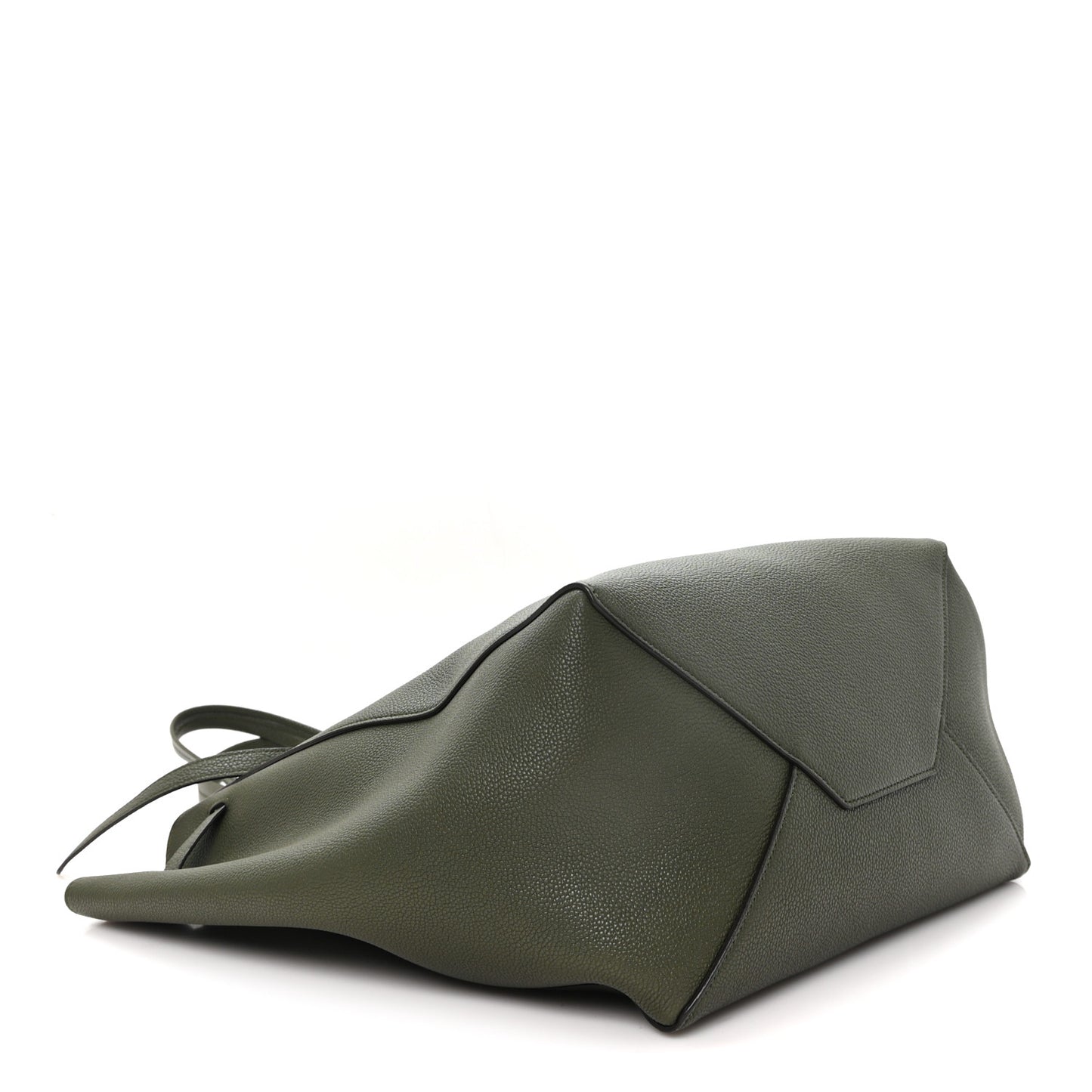 Soft Grained Calfskin Medium Cabas Phantom Dark Khaki