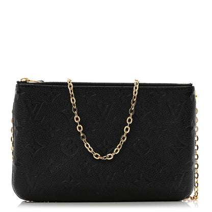Louis Vuitton Empreinte Double Zip Pochette Black 1 of 13
