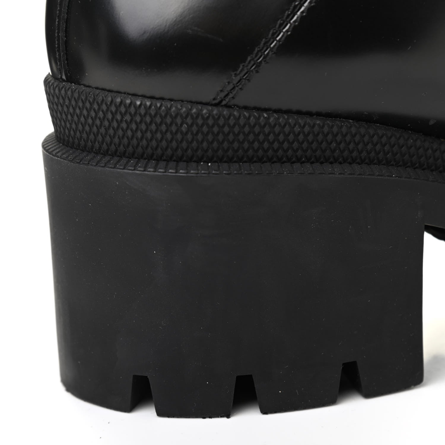 Gucci Calfskin Sylvie Web Lace Up Combat Boots 41 Black 17 of 29