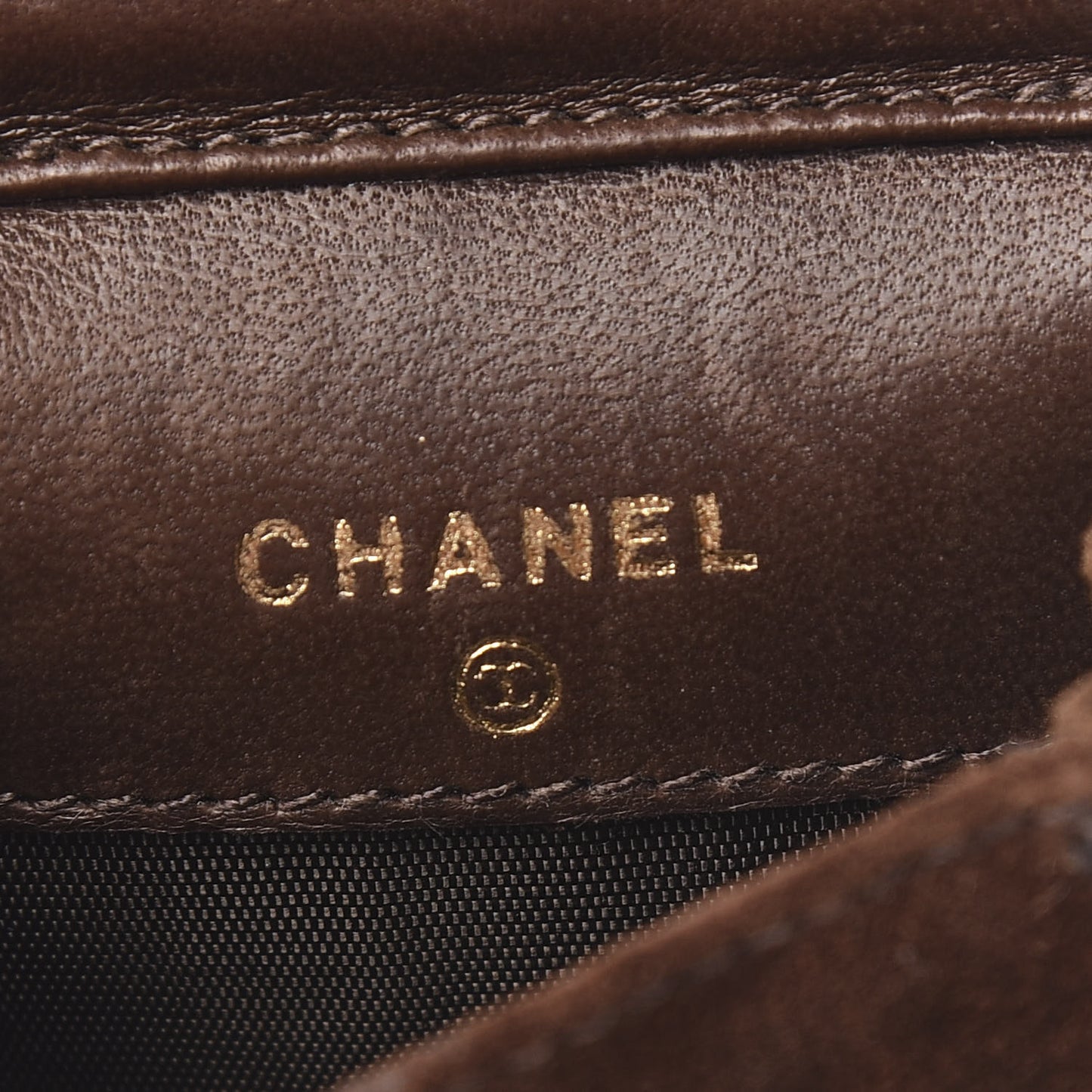 Suede Crossbody CC Key Chain Brown