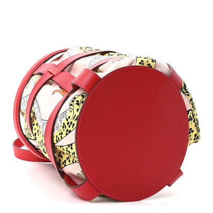 Hermes Epsom Silk Les Leopards Musardine Bag Rouge Casaque 4 of 11
