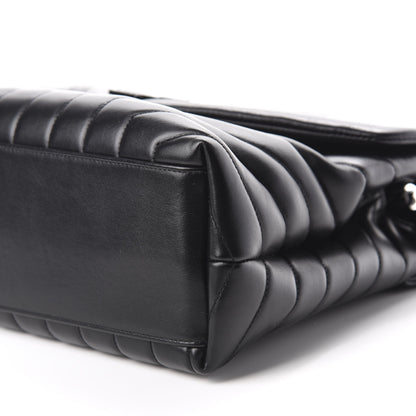 Saint Laurent Calfskin Y Quilted Monogram Medium Loulou Chain Satchel Black 7 of 11