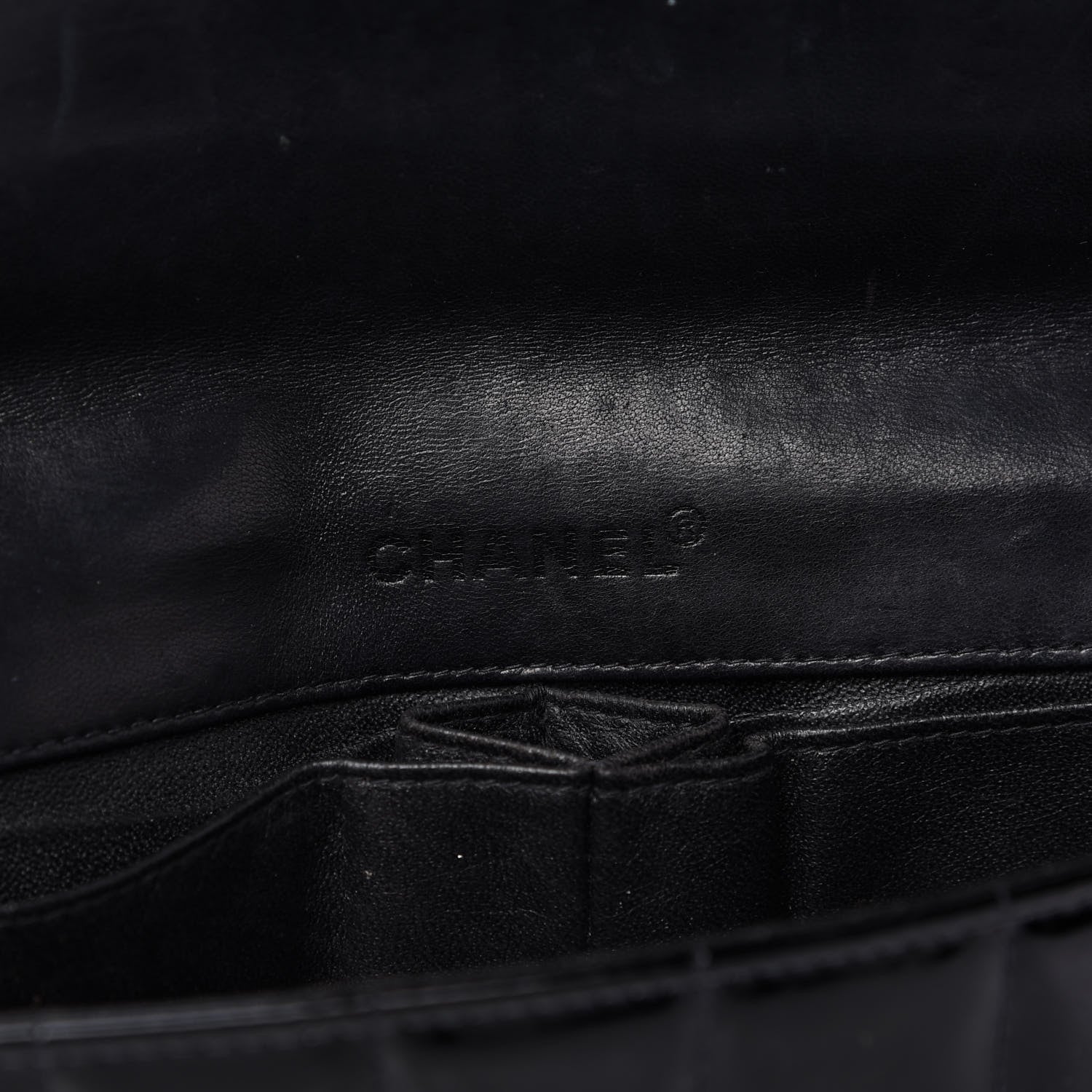 Chanel Patent Quilted East West Chocolate Bar Flap Black 8 of 10