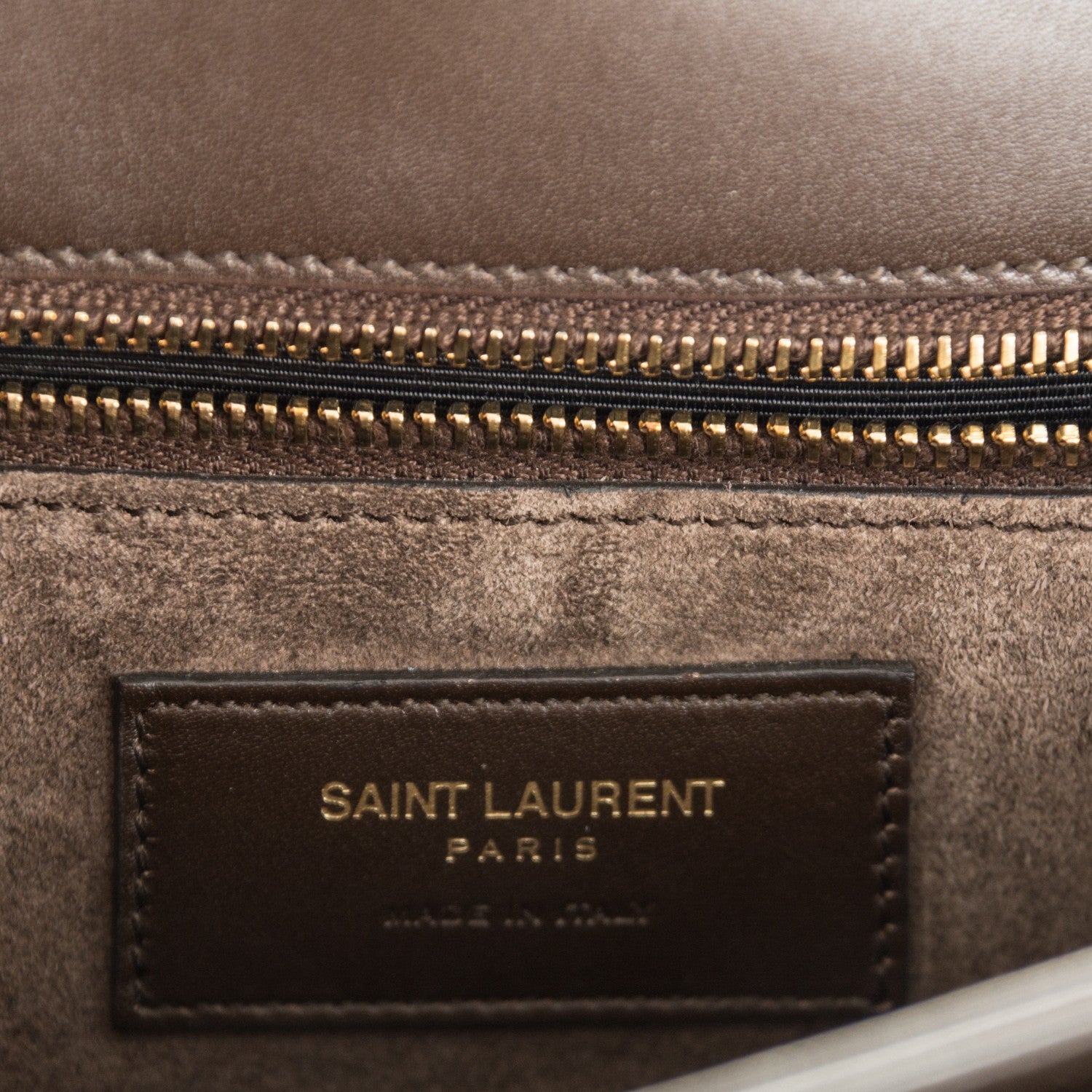 Saint Laurent Reptile Calfskin Embossed Medium Patchwork Animal Monogram Universite Bag Brown 7 of 8