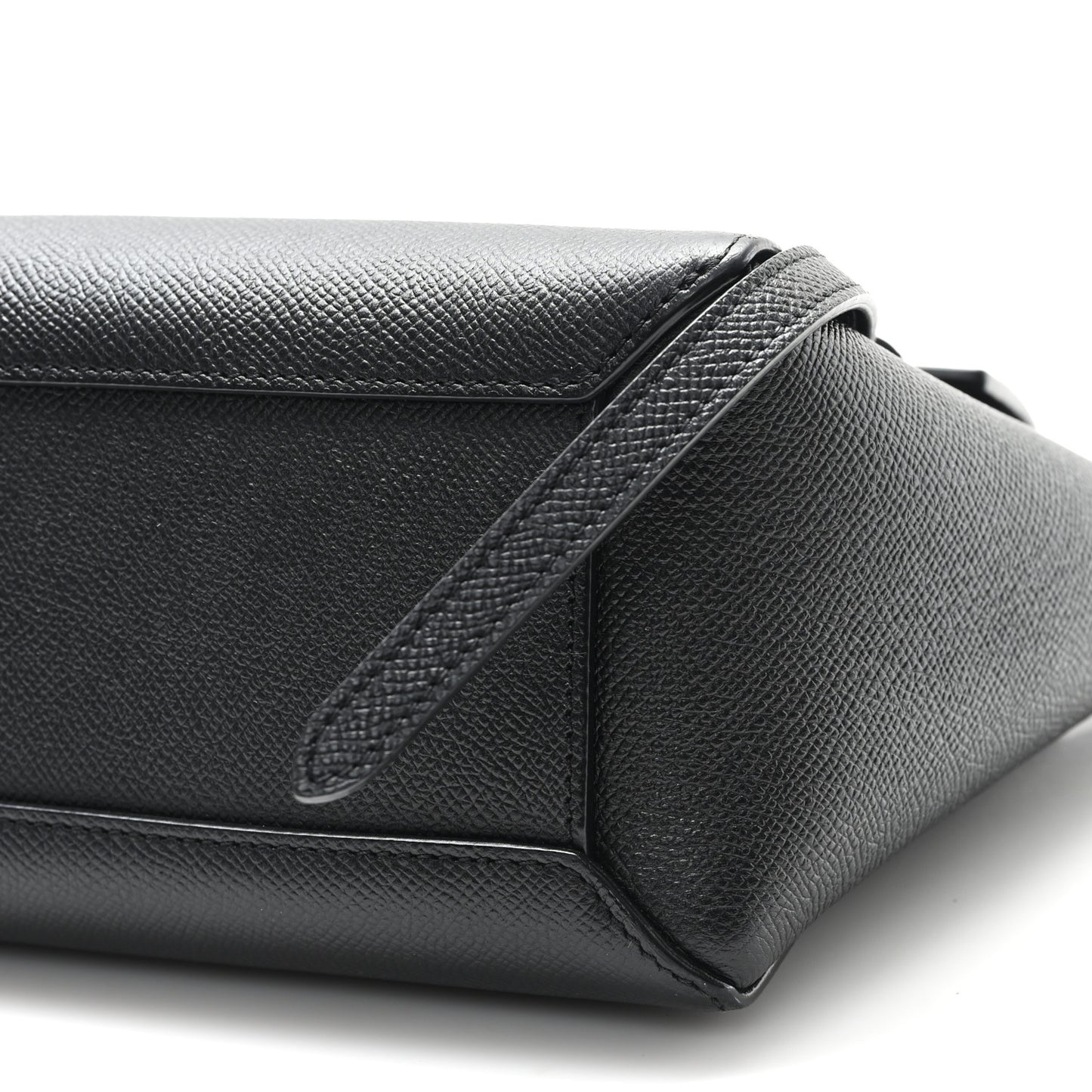 Grained Calfskin Nano Belt Bag Black