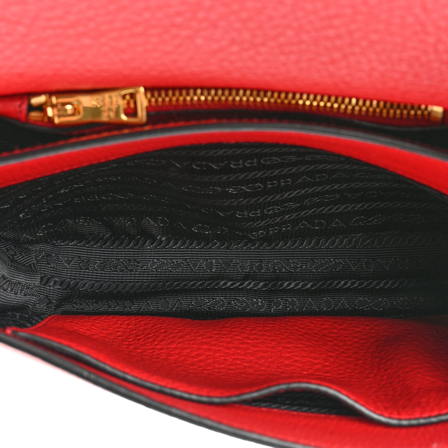 Vitello Daino Flap Crossbody Red