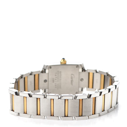 Cartier Stainless Steel 18K Yellow Gold 20mm Tank Francaise Quartz Watch 3 of 6