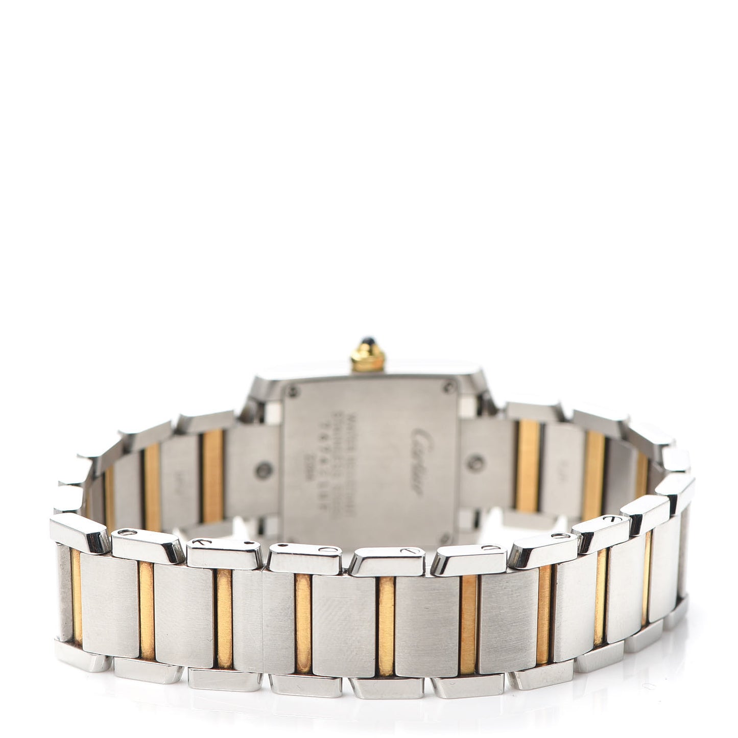 Stainless Steel 18K Yellow Gold 20mm Tank Francaise Quartz Watch