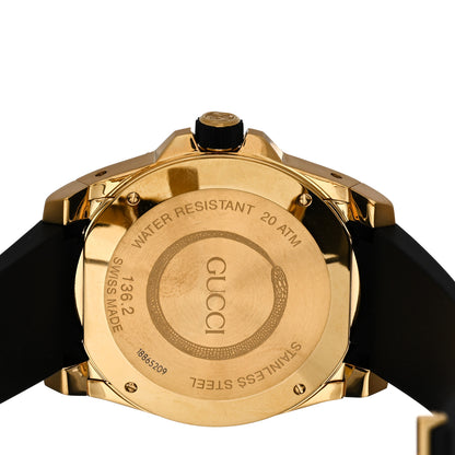 Gucci Stainless Steel Rubber 45mm Dive Snake Quartz Watch Black 4 of 4