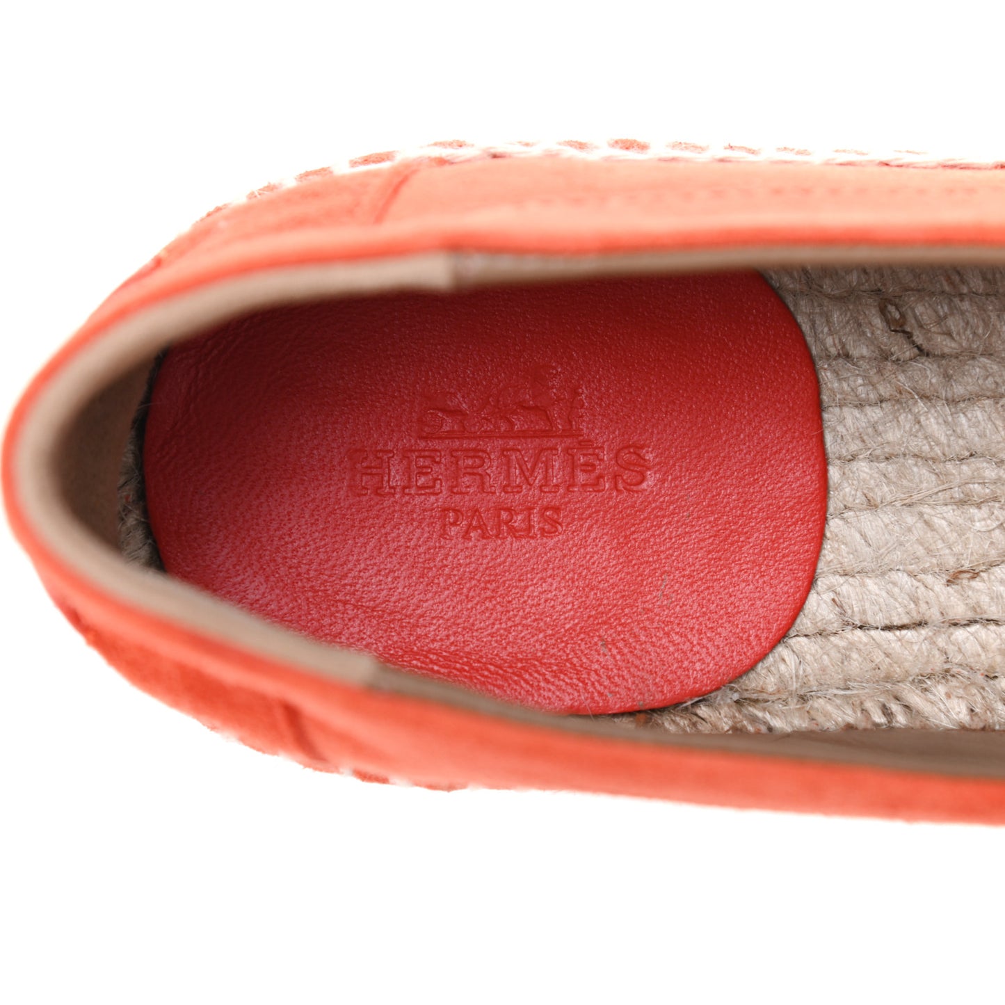 Suede Goatskin Womens Trip Espadrilles 38 Rouge Braise