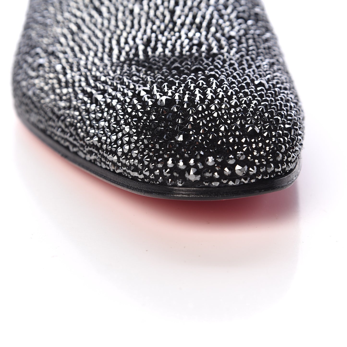Strass Veau Velours Mens Dandelion Flat Loafers 42.5 Black