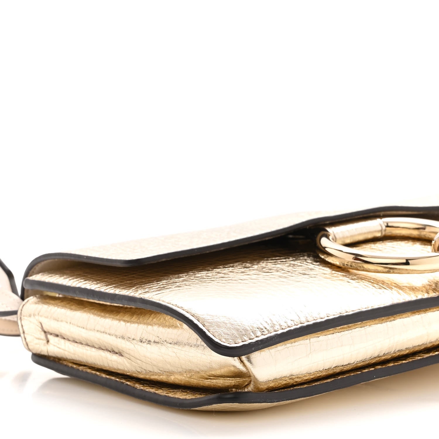 Chloe Metallic Calfskin Small Faye Shoulder Bag Gold 8 of 9
