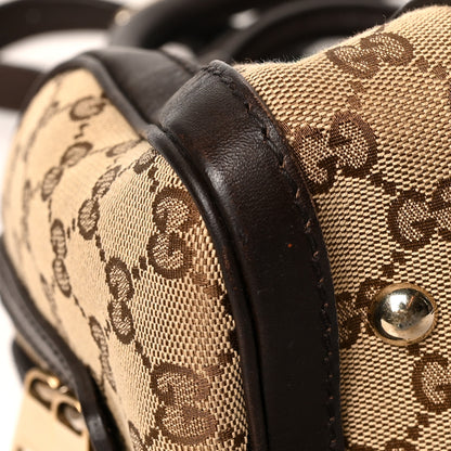 Gucci Monogram Vintage Web Small Boston Dark Brown 11 of 12