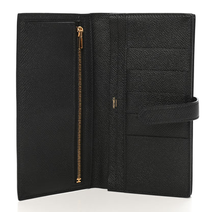 Hermes Epsom Bearn Gusset Wallet Black 6 of 7