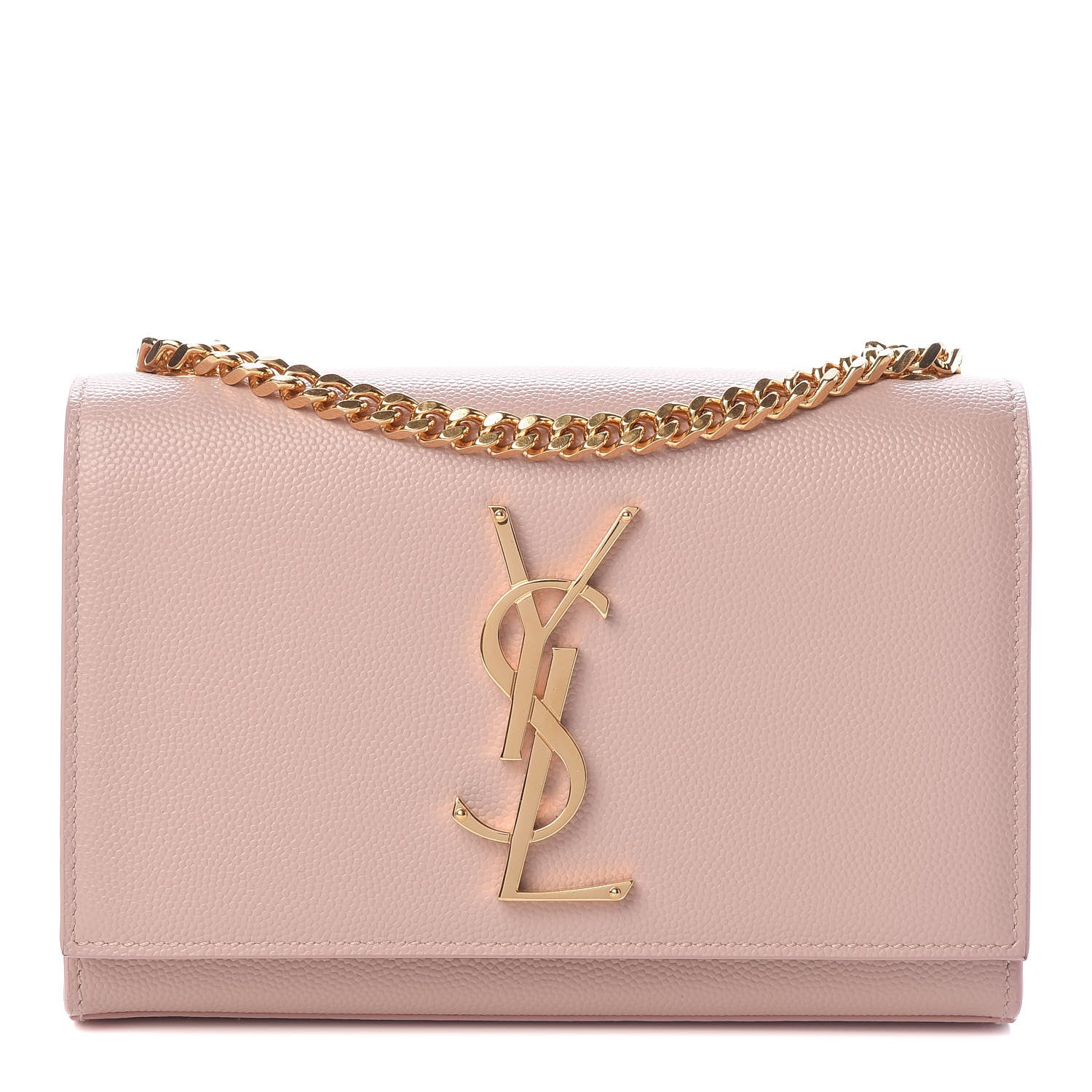 Saint Laurent Grain De Poudre Small Monogram Kate Satchel Pale Blush 1 of 14