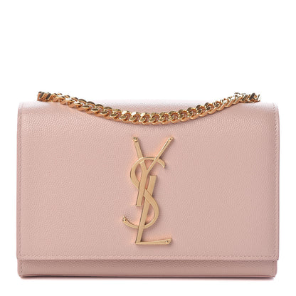 Saint Laurent Grain De Poudre Small Monogram Kate Satchel Pale Blush 1 of 14