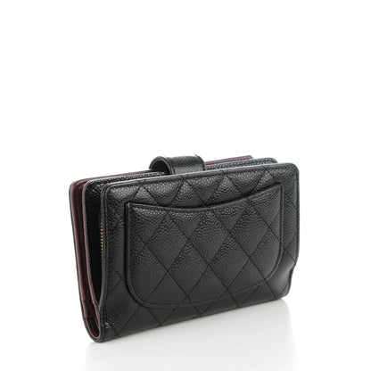 Chanel Caviar Quilted Zipped Pocket Wallet Black 3 of 9