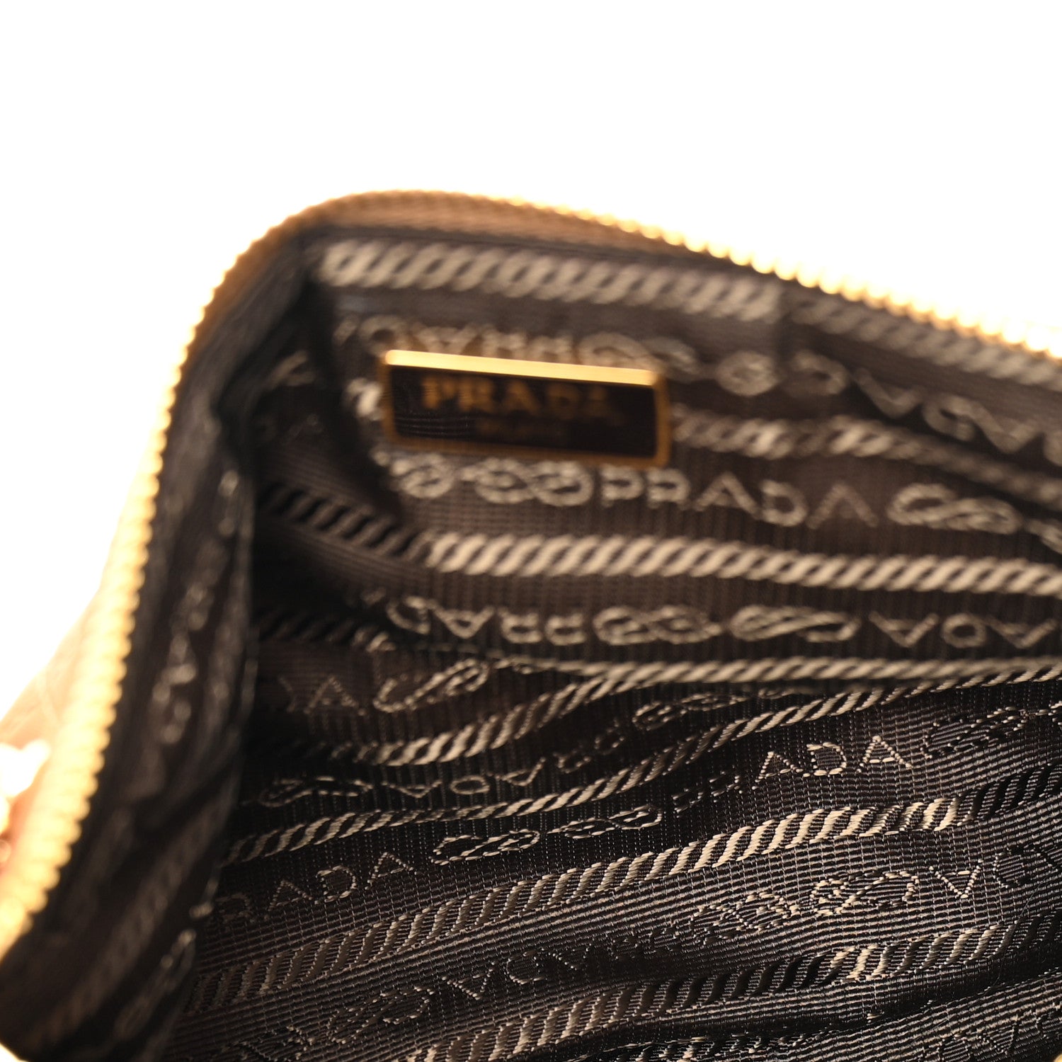 Prada Re-Nylon Tessuto Impuntu Quilted Re-Edition 1995 Chaine Pouch Brandy 5 of 12