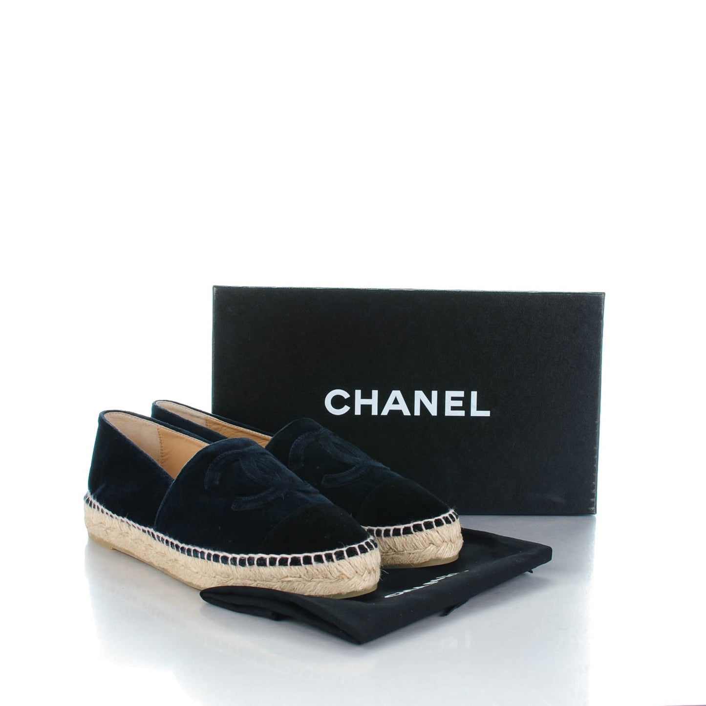 Velvet CC Espadrilles 39 Dark Navy Black