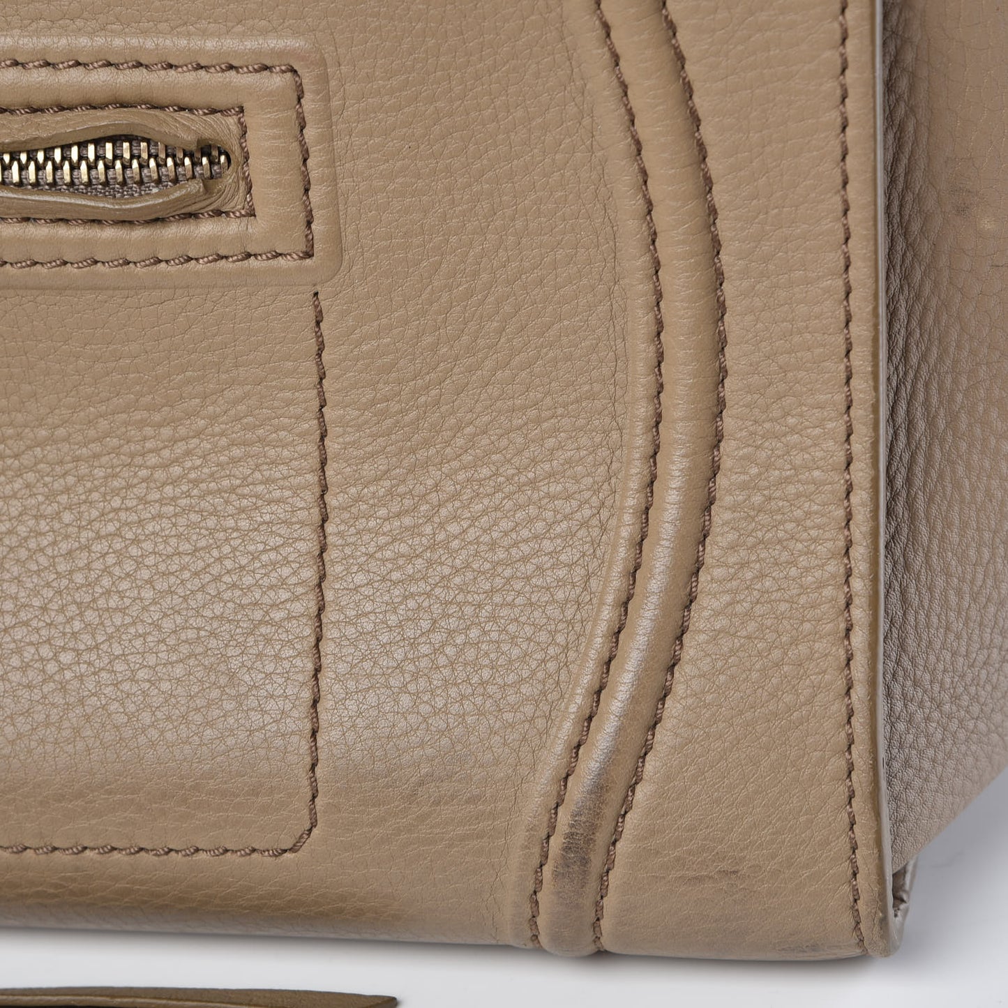 Supple Calfskin Medium Phantom Luggage Beige