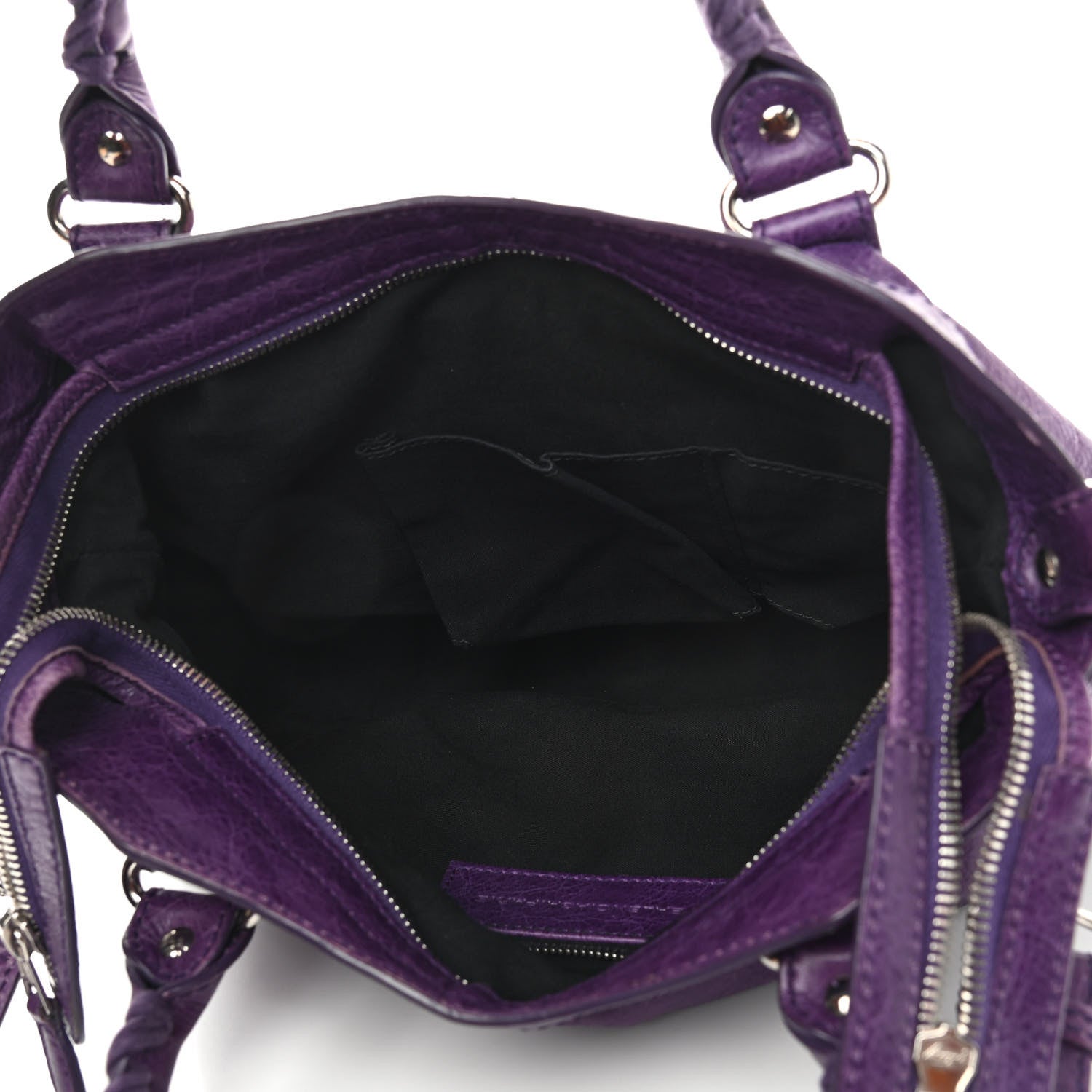 Balenciaga Agneau Giant 12 Silver Hardware Town Dark Violet 4 of 10