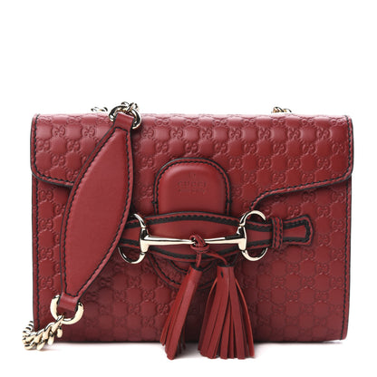 Gucci Soft Microguccissima Mini Emily Chain Shoulder Bag Rosso 1 of 11
