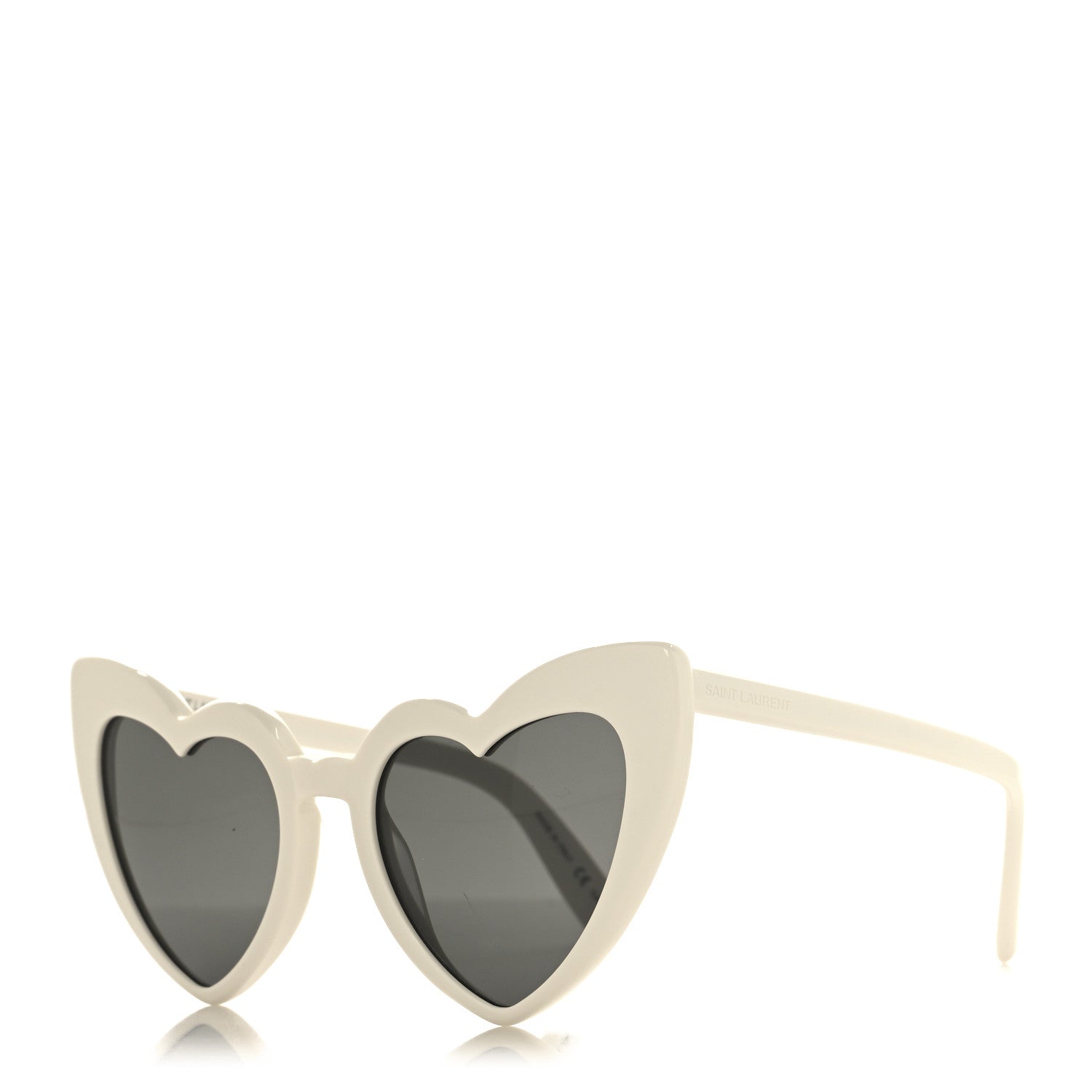 Saint Laurent Acetate Heart Frame Loulou SL181 Sunglasses White 1 of 7
