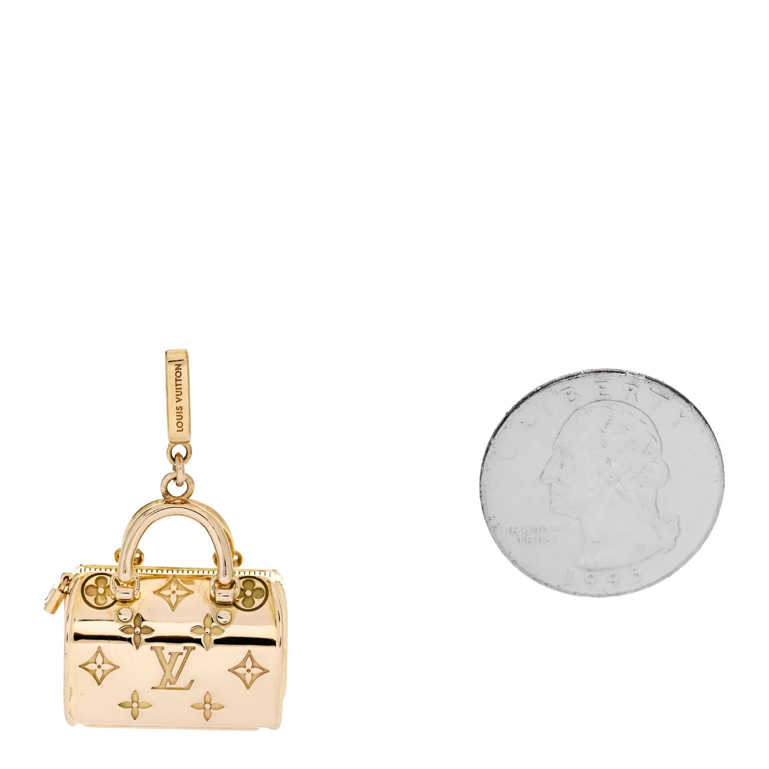 Louis Vuitton 18K Yellow Gold Monogram Speedy Pendant Charm 2 of 6