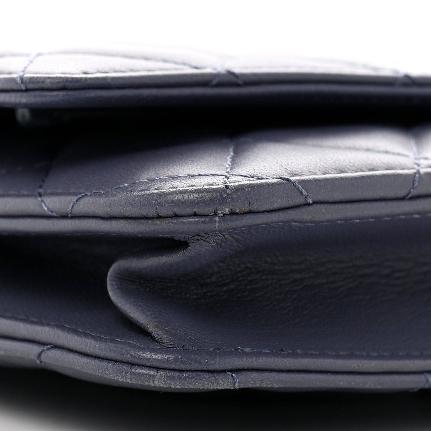 Lambskin Quilted Wallet On Chain WOC Lavender