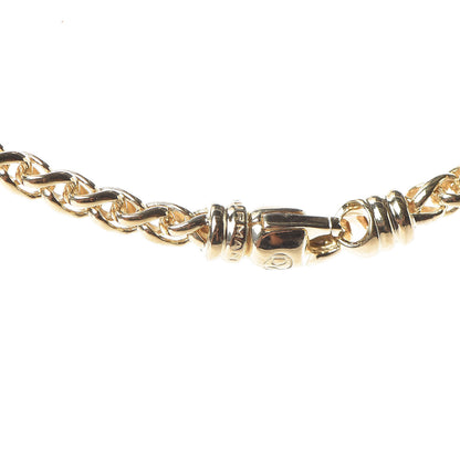 David Yurman 18K Yellow Gold 4mm Wheat Chain Necklace 16" 5 of 5