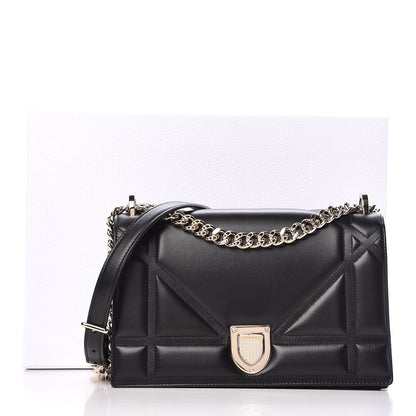 Christian Dior Lambskin Medium Diorama Flap Bag Black 10 of 10