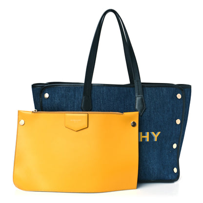 Givenchy Denim Medium Logo Bond Shopper Tote Blue 3 of 11