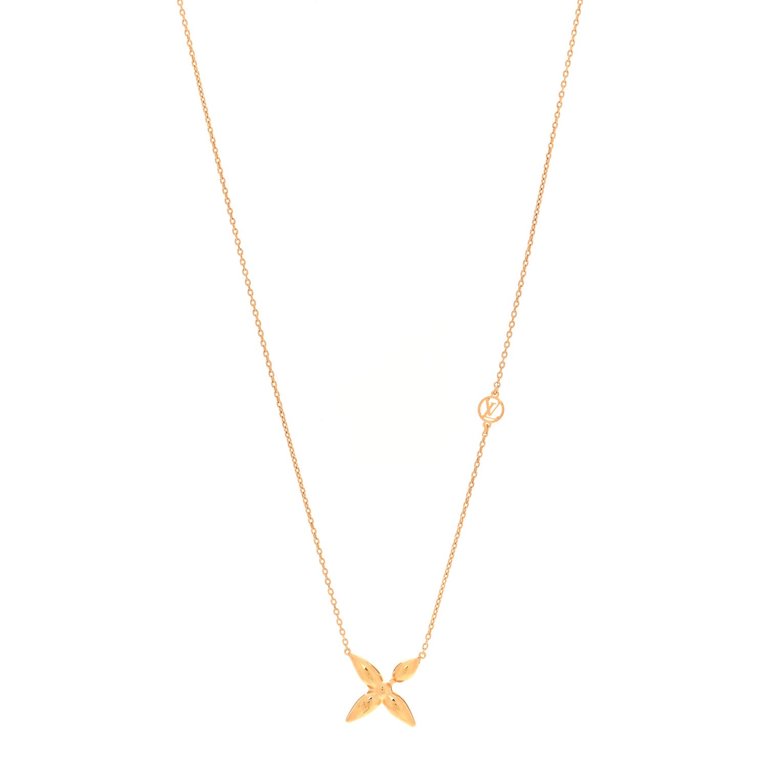 Louis Vuitton Metal Louisette Necklace Gold 1 of 7