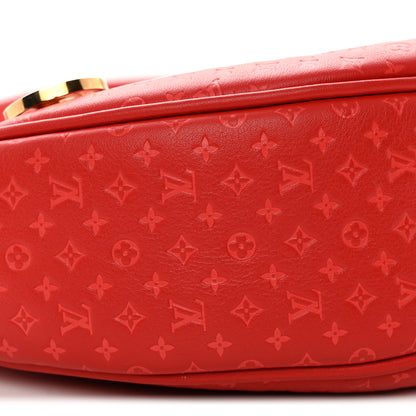 Louis Vuitton Calfskin Nanogram Embossed Loop PM Rouge 8 of 9
