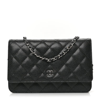 Chanel Caviar Quilted Wallet On Chain WOC Black 1 of 12
