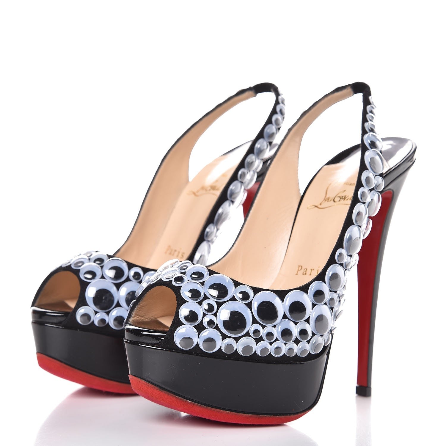 Christian Louboutin Patent Suede Deja Vu 150 Pumps 36 Black 3 of 12