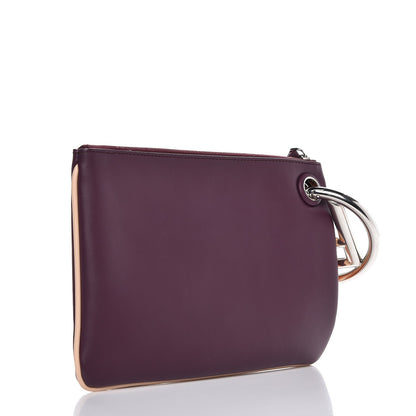 Fendi Calfskin Pearl F is Fendi Embellished Triplette Pouch Set Amido Papaya Amarone 3 of 9