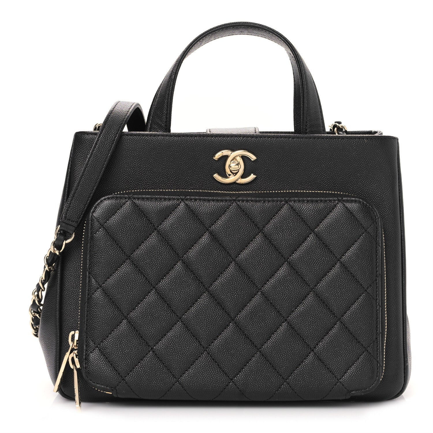 Chanel Caviar Quilted Small Business Affinity Shopping Bag Black 1 of 9