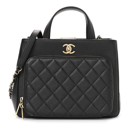 Chanel Caviar Quilted Small Business Affinity Shopping Bag Black 1 of 9