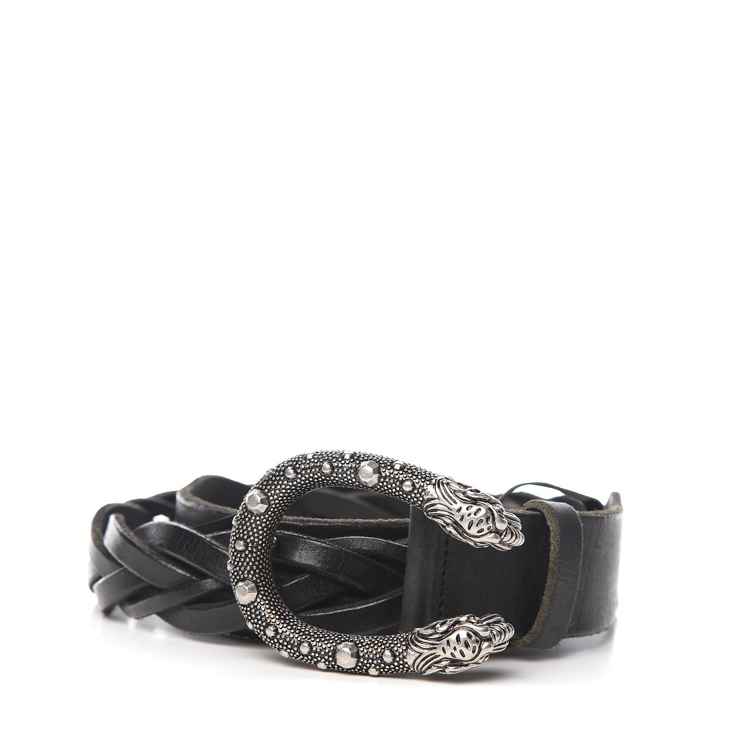 Gucci Calfskin Braided Dionysus Belt 90 36 Black 1 of 6