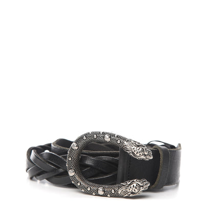 Gucci Calfskin Braided Dionysus Belt 90 36 Black 1 of 6