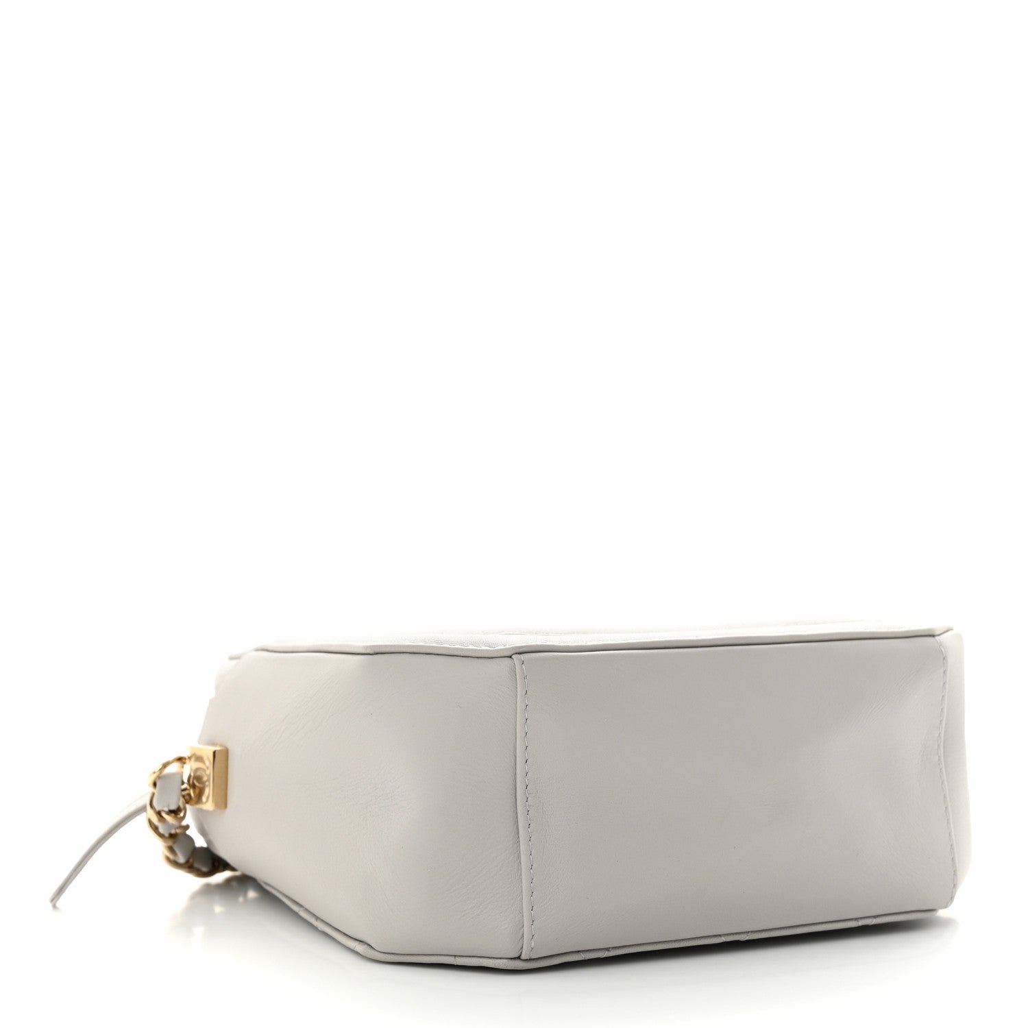 Chanel Calfskin Quilted CC Stitched Crossbody Camera Case Light Grey 4 of 13