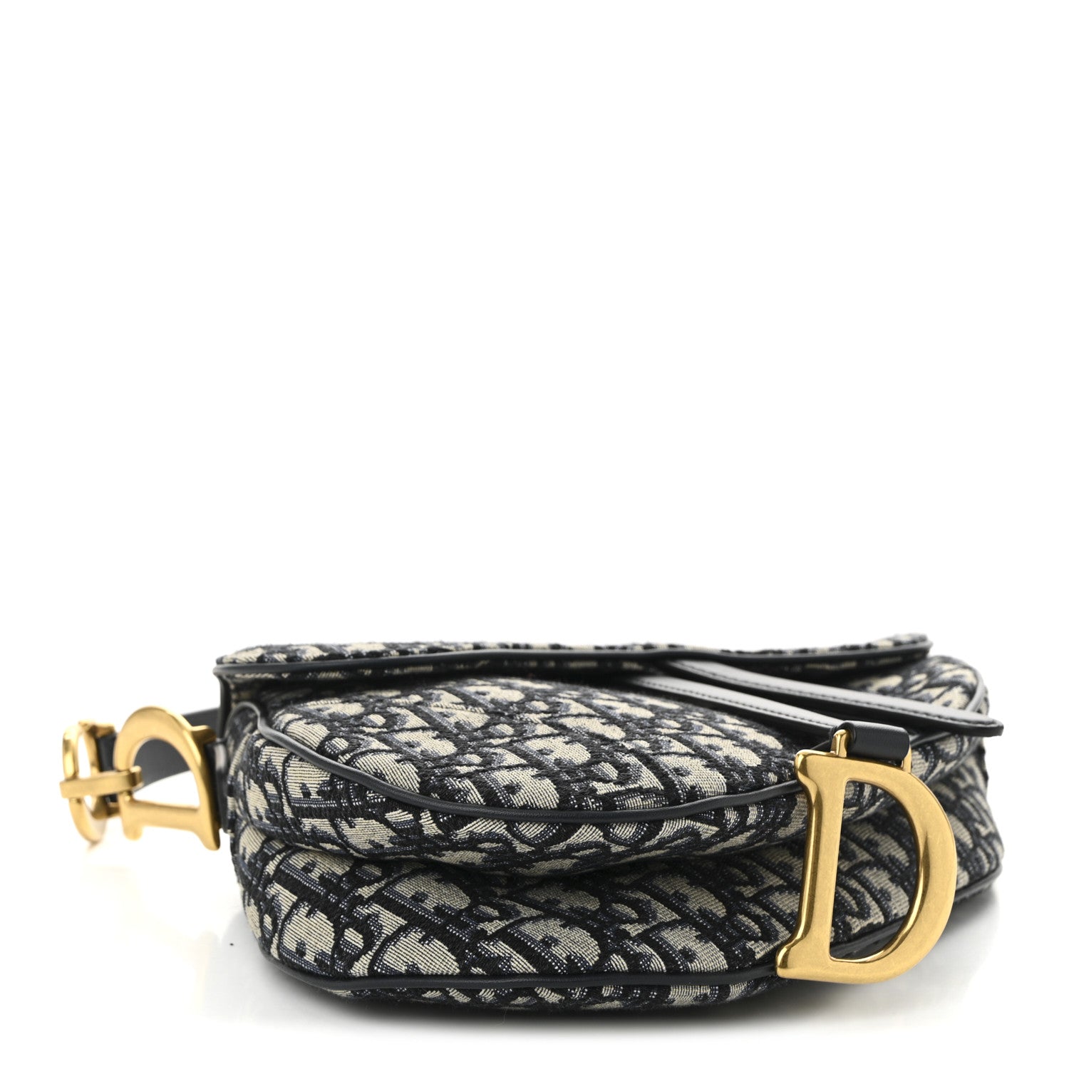 Christian Dior Oblique Saddle Bag Blue 4 of 10