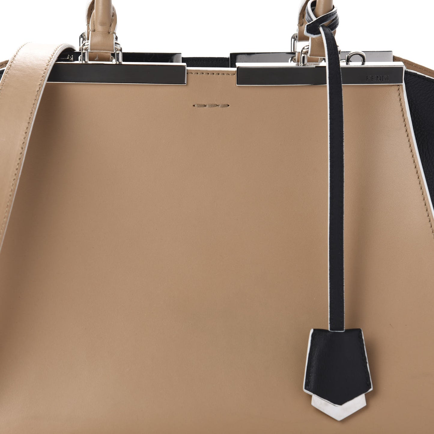 Vitello Baltico Dolce Petite 3Jours Tote Sand Black