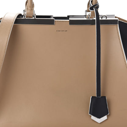 Fendi Vitello Baltico Dolce Petite 3Jours Tote Sand Black 14 of 14