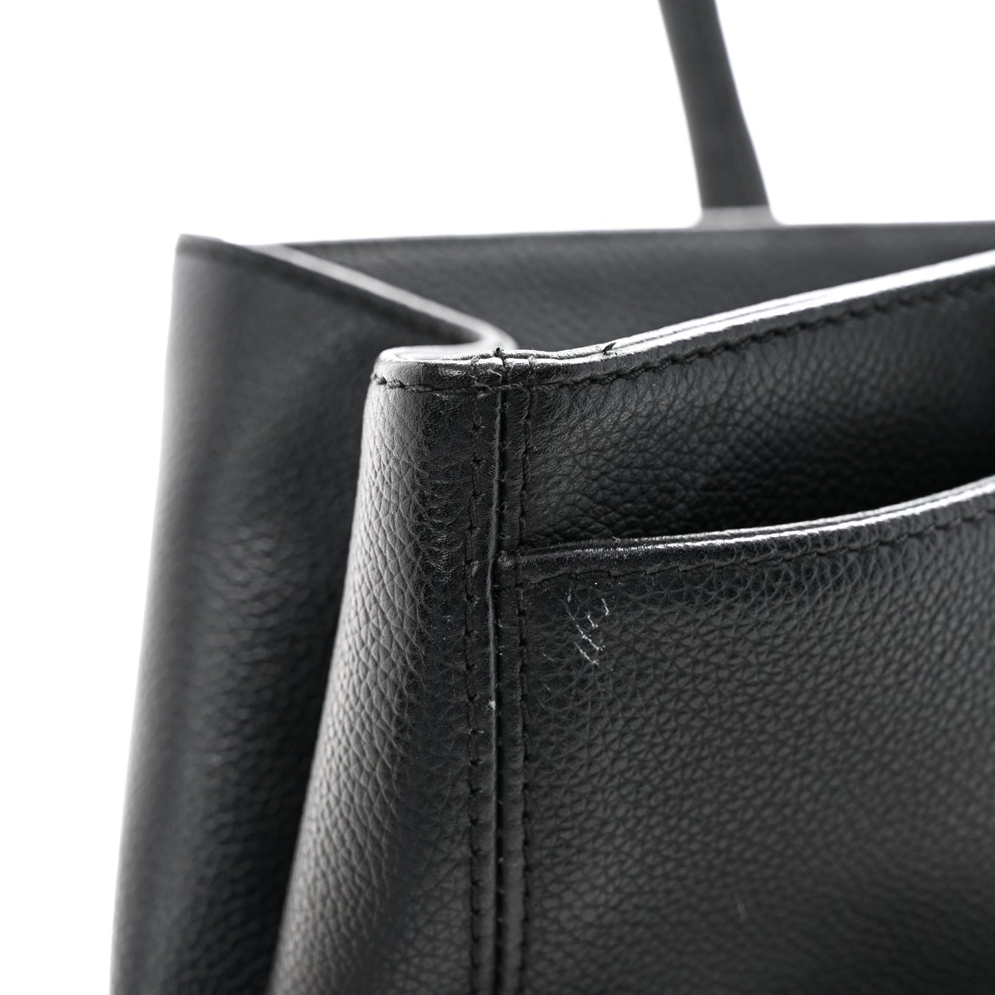 Calfskin Cerf Executive Shopper Tote Black